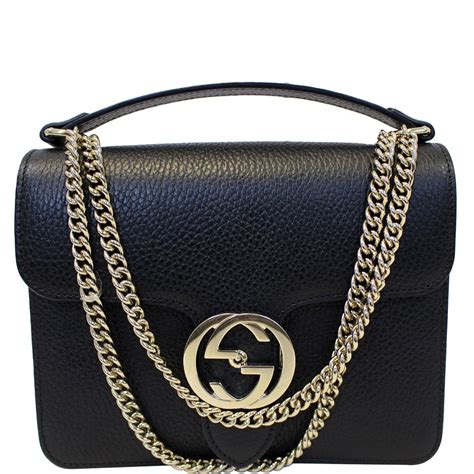 black gucci interlocking bag